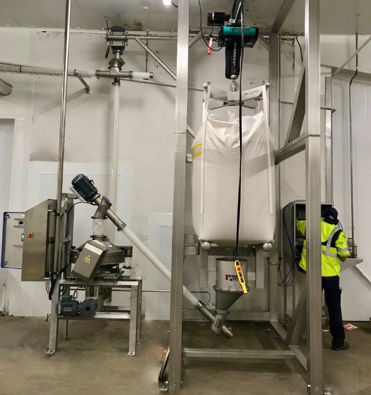 déchargement de big bag agro alimentaire