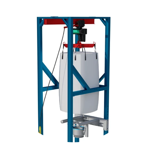 bigbag discharging station with hoist
